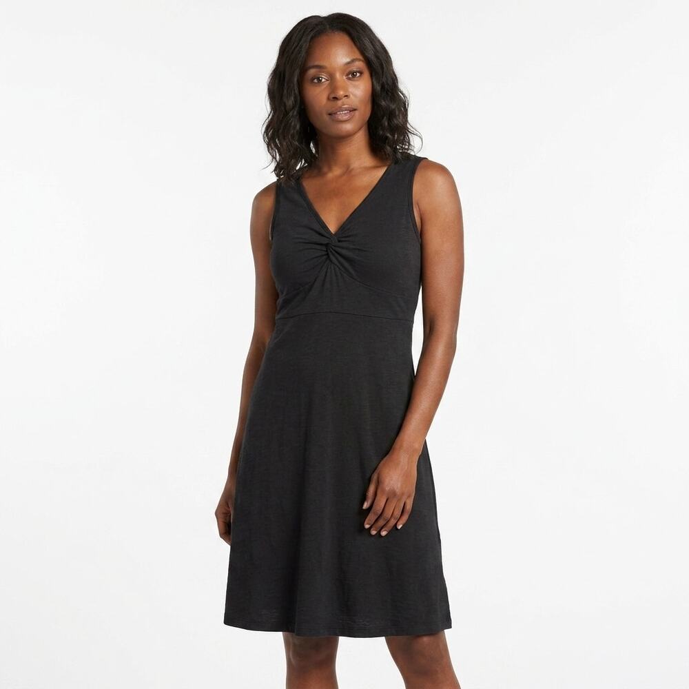 Toad&Co Black Knee Length Lightweight Dress Women Size S